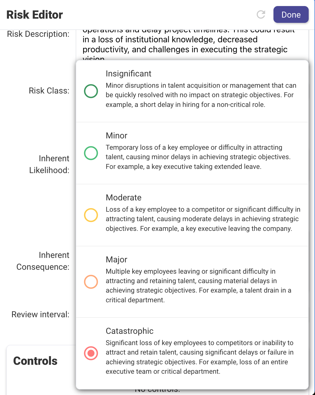 Setting Risk Consequence Criteria — example 14