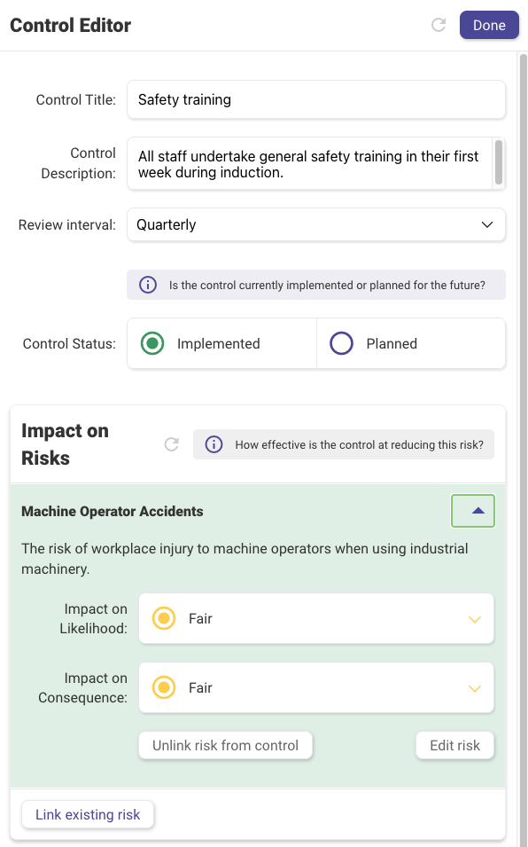 Assessing Control Effectiveness — example 22