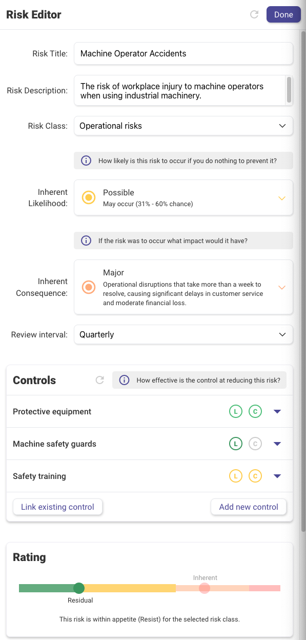 Assessing Control Effectiveness — example 40