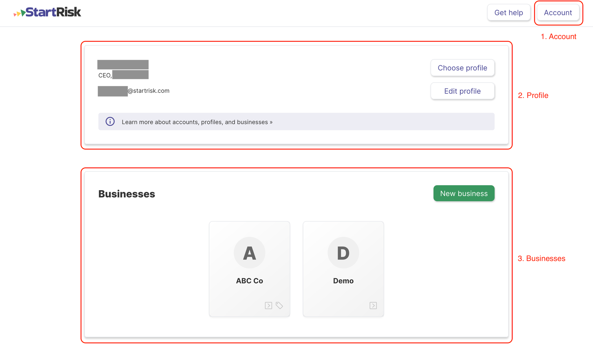 Accounts and Profiles — example 3