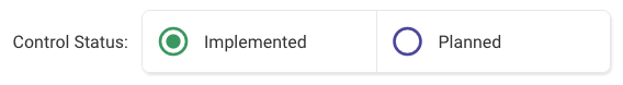 Control Status — example 8